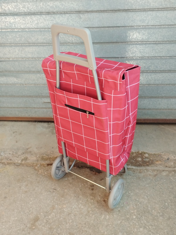 carro compra 2ruedas loneta cuad rojo 75-94x40x22-30 1u